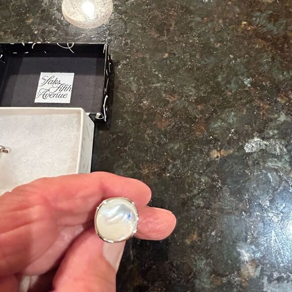 Men’s Ox and Bull , mother of pearl stainless cufflinks - Picture 6 of 7